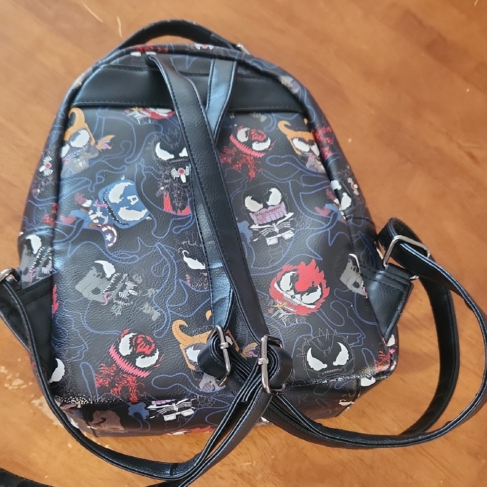 Loungefly Marvel Character Print Backpack - Black and Multicolor - Picture 2 of 13
